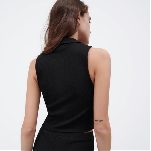 Zara Rib Polo with Gather Detail top - Picture 4 of 8